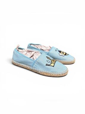 Circus by Sam Edelman Light Blue Canvas Espadrilles with Bee & Crown